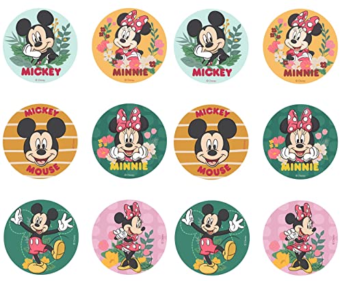 Dekora - Backdekoration Essbar | Mickey & Minnie Mouse Kleine Cupcake Toppers aus Esspapier - 6 Stück Bunt Dekora - Backdekoration Essbar | Mickey & Minnie Mouse Kleine Cupcake Toppers aus Esspapier - 6 Stück Bunt von dekora