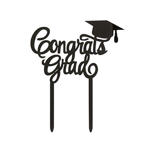 Dekora - Cake Topper Torten Deko Graduation Dekoration Topper 354114 Schwarz von dekora