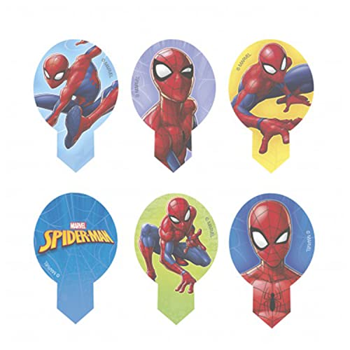 Dekora | Dekorapin Tortendeko Essbar zur Dekoration von Kuchen, Cupcakes oder Muffins | Spiderman 20 Oblaten aus Esspapier - 6,5 x 4 cm Dekora | Dekorapin Tortendeko Essbar zur Dekoration von Kuchen, Cupcakes oder Muffins | Spiderman 20 Oblaten aus Esspapier - 6,5 x 4 cm von dekora