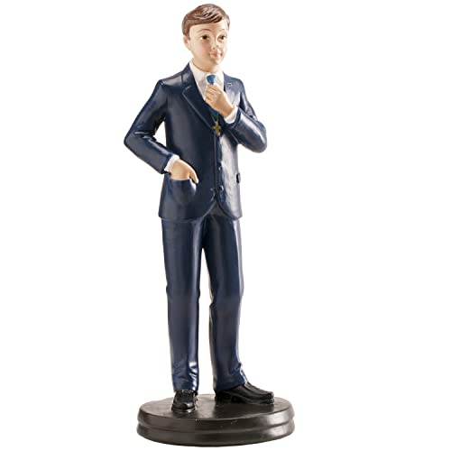 dekora - Tortenfigur für die Erste Kommunion Deko Junge Klassisch - Cake Topper Hergestellt aus Lebensmittelechtem Harz - 15 cm Hoch - Originales und Detailreiches Design dekora - Tortenfigur für die Erste Kommunion Deko Junge Klassisch - Cake Topper Hergestellt aus Lebensmittelechtem Harz - 15 cm Hoch - Originales und Detailreiches Design von dekora