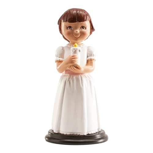 dekora - Dekorative Figur zur Erstkommunion - Mädchen mit Kerze - Aus Kunstharz gefertigt - Kuchendekoration - 13 cm hoch - Originales und detailliertes Design - Lebensmittelecht dekora - Dekorative Figur zur Erstkommunion - Mädchen mit Kerze - Aus Kunstharz gefertigt - Kuchendekoration - 13 cm hoch - Originales und detailliertes Design - Lebensmittelecht von dekora