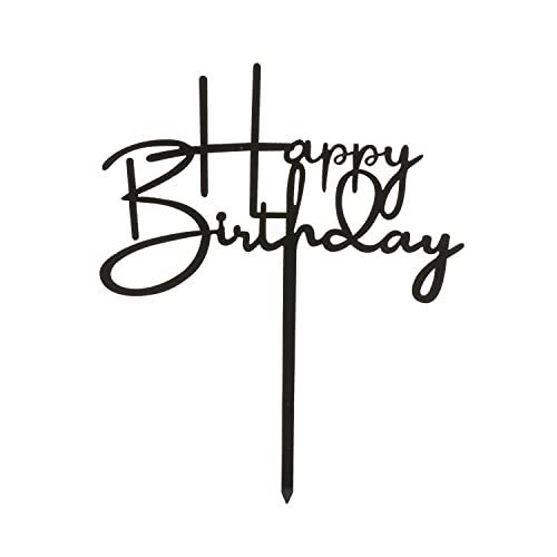 Dekora - Kuchendeko Geburtstag | Happy Birthday Cake Topper Schwarz - Abmessungen 12 x 12,5 cm Dekora - Kuchendeko Geburtstag | Happy Birthday Cake Topper Schwarz - Abmessungen 12 x 12,5 cm von dekora