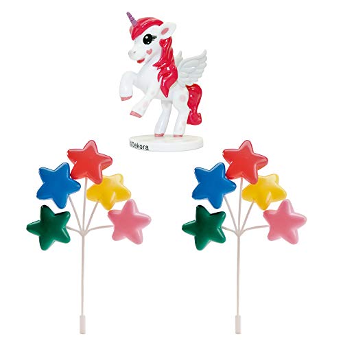 Dekora - Tortendeko Geburtstag Set | Torten Deko Geburtstag Set mit Einhorn Figur und Cake Topper - Torten Zubehör aus PVC Dekora - Tortendeko Geburtstag Set | Torten Deko Geburtstag Set mit Einhorn Figur und Cake Topper - Torten Zubehör aus PVC von dekora