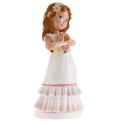 dekora - Dekorative Figur zur Erstkommunion - Mädchen mit Herz Hände - Aus Kunstharz gefertigt - Kuchendekoration - 16 cm hoch - Originales und detailliertes Design - Lebensmittelecht dekora - Dekorative Figur zur Erstkommunion - Mädchen mit Herz Hände - Aus Kunstharz gefertigt - Kuchendekoration - 16 cm hoch - Originales und detailliertes Design - Lebensmittelecht von dekora