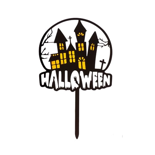 dekora 1 Cake Topper Halloween Haus, Tortendeko für Cupcakes, Kekse und Süßigkeiten dekora 1 Cake Topper Halloween Haus, Tortendeko für Cupcakes, Kekse und Süßigkeiten von dekora