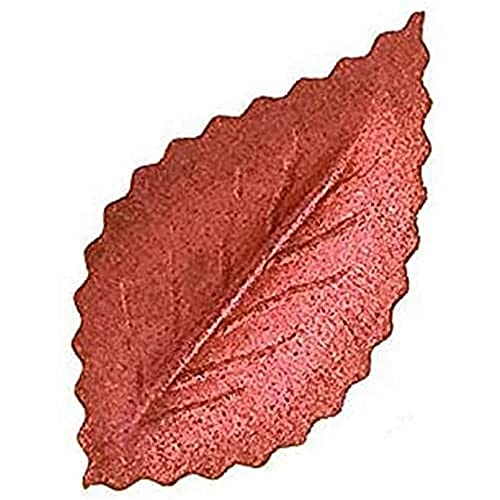 dekora 126070 Rote Metallisierte Baumblätter Tortendeko Essbar-4,2cm, Mehrfarbig von dekora