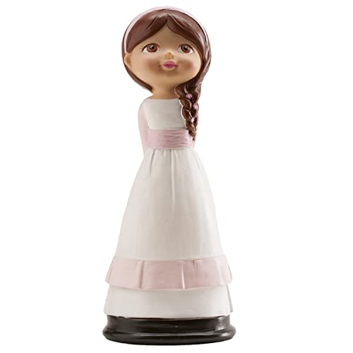dekora - Dekorative Figur zur Erstkommunion - Mädchen mit Zopf - Aus Kunstharz gefertigt - Kuchendekoration - 15 cm hoch - Originales und detailliertes Design - Lebensmittelecht dekora - Dekorative Figur zur Erstkommunion - Mädchen mit Zopf - Aus Kunstharz gefertigt - Kuchendekoration - 15 cm hoch - Originales und detailliertes Design - Lebensmittelecht von dekora