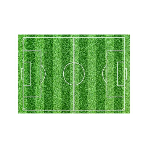 dekora – Essbare Oblate Fußballfeld – Zuckerdekor A5 (14,8 x 21 cm) – Kuchendekoration für Kindergeburtstage – Glutenfrei, ohne Zuckerzusatz, vegetarisch – Einfach zu verwenden von dekora