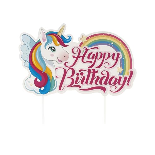 dekora - Kuchendeko Geburtstag | Happy Birthday Cake Topper Einhorn Tesia aus Papier - 17,5 x 15 cm dekora - Kuchendeko Geburtstag | Happy Birthday Cake Topper Einhorn Tesia aus Papier - 17,5 x 15 cm von dekora