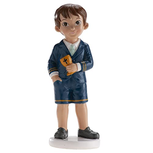 dekora - Tortenfigur für die Erste Kommunion Deko Junge mit Kelch - Cake Topper Hergestellt aus Lebensmittelechtem Harz - 16 cm Hoch - Originales und Detailreiches Design dekora - Tortenfigur für die Erste Kommunion Deko Junge mit Kelch - Cake Topper Hergestellt aus Lebensmittelechtem Harz - 16 cm Hoch - Originales und Detailreiches Design von dekora