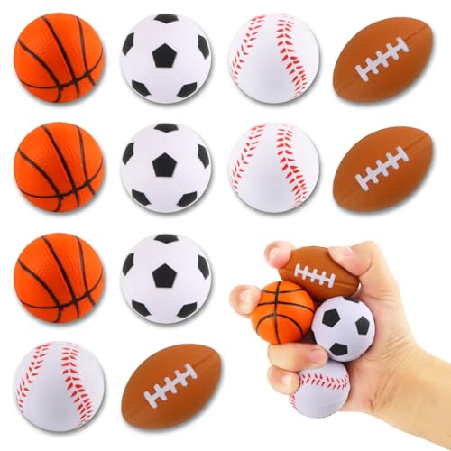 12 Stück Schaumstoffbälle,dellyy Mini Sportbälle,Mini Fußball,Basketball Tennis Baseball Stressbälle,Stressabbau Spielzeug,Schaum Antistressball,Fußball Stressbälle für Kinder und Erwachsene 12 Stück Schaumstoffbälle,dellyy Mini Sportbälle,Mini Fußball,Basketball Tennis Baseball Stressbälle,Stressabbau Spielzeug,Schaum Antistressball,Fußball Stressbälle für Kinder und Erwachsene von dellyy
