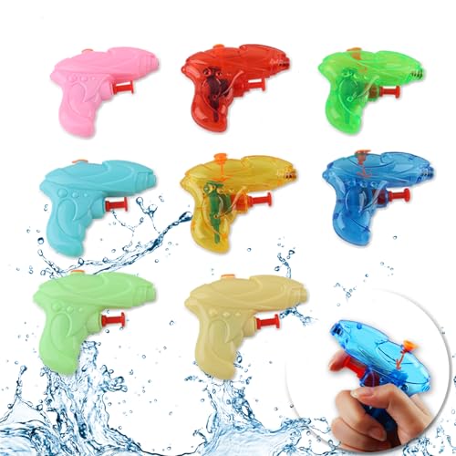 dellyy Wasserpistole Kinder, 8 Stück Mini Wasserpistole, Spritzpistole Kinder Hochwertiger Kunststoff, BPA-frei, Tolles Spielzeug für den Sommer im Freien, Pool, Garten und Strand dellyy Wasserpistole Kinder, 8 Stück Mini Wasserpistole, Spritzpistole Kinder Hochwertiger Kunststoff, BPA-frei, Tolles Spielzeug für den Sommer im Freien, Pool, Garten und Strand von dellyy