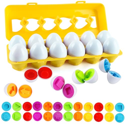 dellyy Ostergeschenke Kinder, Montessori Spielzeug, Spielzeug Eier Kinder, Geometrische Montessori Lernspielzeug Farben und Formen, zu Weihnachten Geburtstagsparty Ostergeschenke (Form) dellyy Ostergeschenke Kinder, Montessori Spielzeug, Spielzeug Eier Kinder, Geometrische Montessori Lernspielzeug Farben und Formen, zu Weihnachten Geburtstagsparty Ostergeschenke (Form) von dellyy