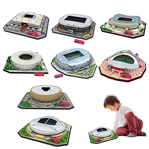 3D-Puzzle, Fußballstadion, verdicktes Papier, 8 verschiedene Formen, Baupuzzle, Fußball-Fitness, Lernspielzeug für Fußballmannschaften, Stadion-Souvenirs, Geschenke für Huiba 3D-Puzzle, Fußballstadion, verdicktes Papier, 8 verschiedene Formen, Baupuzzle, Fußball-Fitness, Lernspielzeug für Fußballmannschaften, Stadion-Souvenirs, Geschenke für Huiba von delr
