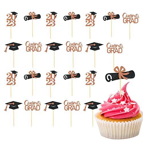 Cupcake-Topper zum Abschluss, 24 Stück, 2023 – glitzernde Kuchendekorationen, Herzlichen Glückwunsch, Grad Cake Topper, Abschlussklasse 2023, Abschlussfeier für Dekorationen für Delr Cupcake-Topper zum Abschluss, 24 Stück, 2023 – glitzernde Kuchendekorationen, Herzlichen Glückwunsch, Grad Cake Topper, Abschlussklasse 2023, Abschlussfeier für Dekorationen für Delr von delr