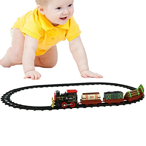 Eisenbahnspielzeug für Kinder - Retro-Dampfzug Spielzeug mit realistischem Sound, Rauch, Licht, Eisenbahngleisenbahn-Set zum Sammeln, Spielzeug für Kinder, Kleinkinder Delr von delr