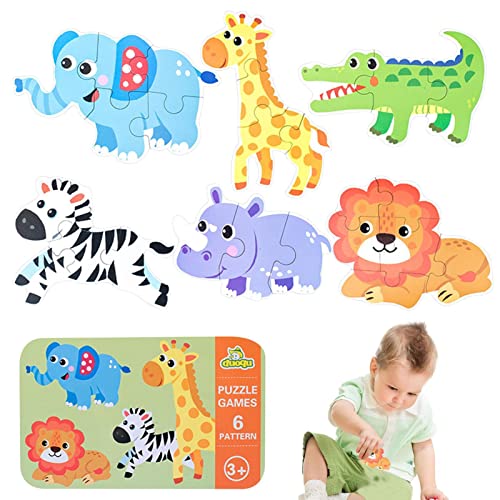Holz für Kleinkinder, kreatives Puzzle, Tiere, Cartoon, für Kinder, Cartoon, frühe Bildung Delr von delr