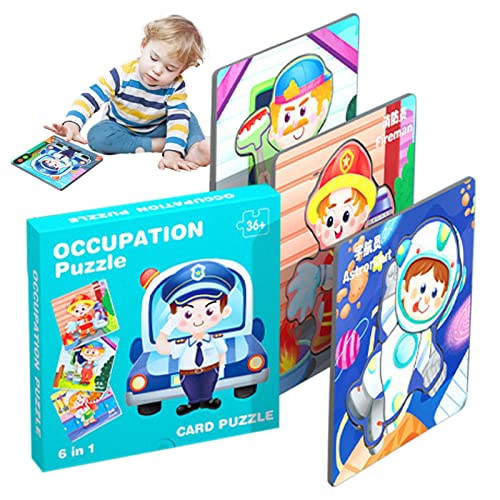 Holzpuzzle für Kinder, Montessori-Spielzeug, Holzpuzzle, pädagogisches Lernen, Geburtstagsgeschenke für Kinder Delr von delr