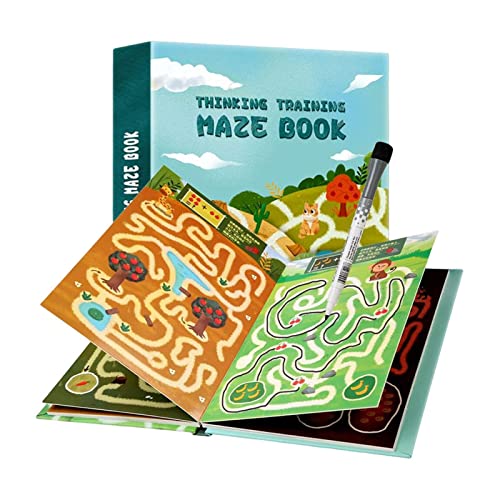 Labyrinth-Buch für Kinder | Arbeitsmappe Labyrinth mit Spielen - Big Logic Learning Toys Puzzle zur Verbesserung der Kreativität von Kindern, ideale Geburtstagsgeschenke Delr Labyrinth-Buch für Kinder | Arbeitsmappe Labyrinth mit Spielen - Big Logic Learning Toys Puzzle zur Verbesserung der Kreativität von Kindern, ideale Geburtstagsgeschenke Delr von delr