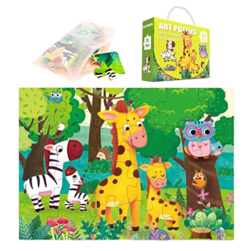 Puzzle für Kinder, Holz, große Größe, für Kinder, frühe Bildung, 60 Teile, -Puzzle, Lernspielzeug für Kleinkinder und ältere Kinder Delr von delr