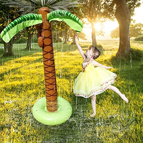 delr Aufblasbares Wasserspiel - Simulation Aufblasbares Kokosnussbaum Spielzeug - Partyzubehör mit Wassersprüher für Strandspielzeug für Pool-Partys, Partydekorationen delr Aufblasbares Wasserspiel - Simulation Aufblasbares Kokosnussbaum Spielzeug - Partyzubehör mit Wassersprüher für Strandspielzeug für Pool-Partys, Partydekorationen von delr