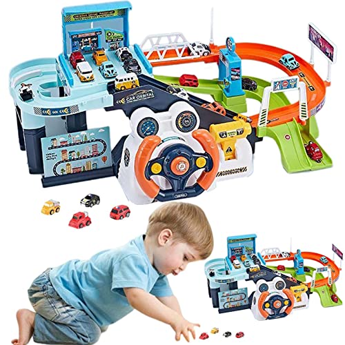 delr Auto Spielzeug Abenteuer für Kleinkinder im Vorschulalter mit Musik Lernpuzzle Geschenke Auto Spielzeug von delr