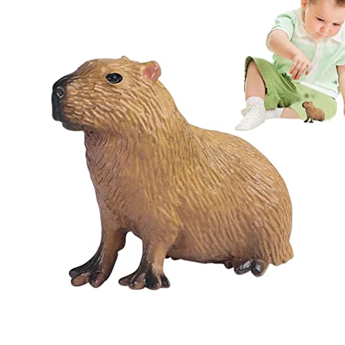 delr Carpincho Figur – Figur sitzend/stehend – Realistisches Tierspielzeug Capybara Modell Collection Spielzeug für Kinder von delr