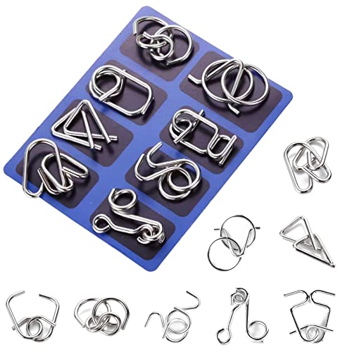 delr Chinesischer Ring Magic Makeup Spielzeug 8 Stück – Pädagogisches Spielzeug mit 3D-Spule aus gegossenem Draht | Metallpuzzle Knobelspiel Spielzeug bestehend aus neun Steckverbindungen delr Chinesischer Ring Magic Makeup Spielzeug 8 Stück – Pädagogisches Spielzeug mit 3D-Spule aus gegossenem Draht | Metallpuzzle Knobelspiel Spielzeug bestehend aus neun Steckverbindungen von delr