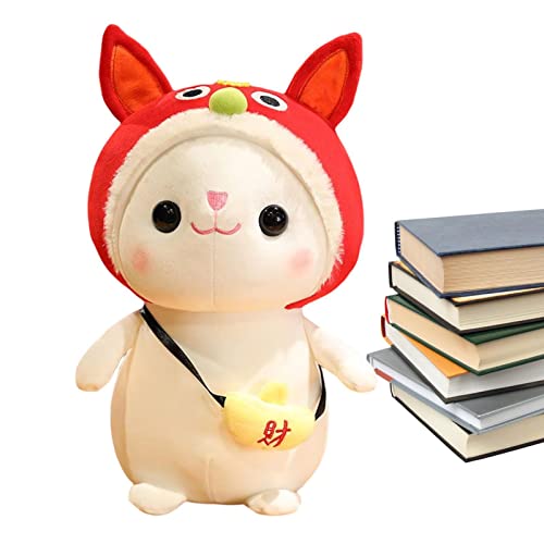 delr Chinesisches Kaninchen Dekoration - 2023 Kawaii Kaninchen chinesisches Neujahr Kaninchen Plüschtier - Das Plüschtier bringt viel Glück Festival von delr