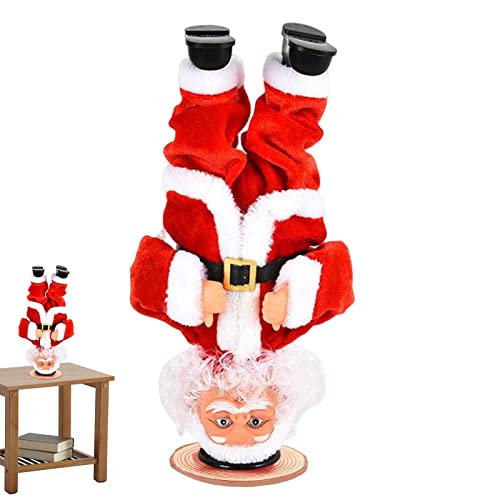 delr Elektrisches Spielzeug der Weihnachtsmann-Puppe, singendes Musikspielzeug, umgekehrt, drehend, mit Druckknopf, Ornamente für den Weihnachtsmann aus elektrischem Plüsch delr Elektrisches Spielzeug der Weihnachtsmann-Puppe, singendes Musikspielzeug, umgekehrt, drehend, mit Druckknopf, Ornamente für den Weihnachtsmann aus elektrischem Plüsch von delr
