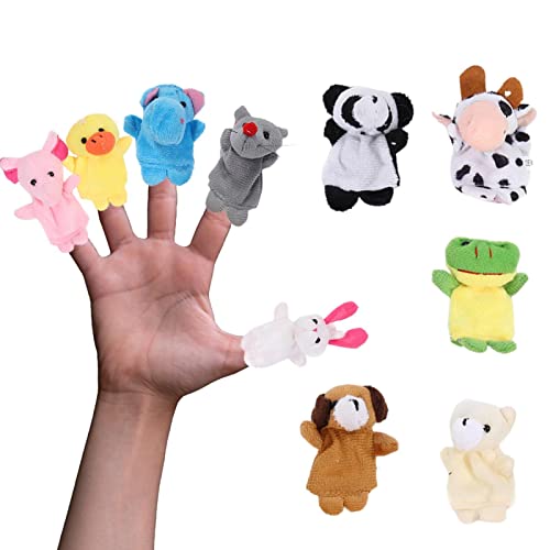 delr Fingerpuppe | Fingerpuppen Set für Tiere aus weichem Flanell 10 Stück, Baby Story Time Animal Style für die Kleinsten, Fingerpuppen für Spiele delr Fingerpuppe | Fingerpuppen Set für Tiere aus weichem Flanell 10 Stück, Baby Story Time Animal Style für die Kleinsten, Fingerpuppen für Spiele von delr