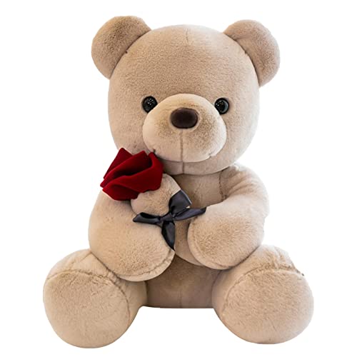 delr Gefüllter Valentinstag Bär - Plüschtiere mit 10/16 Zoll Bär mit Rose, niedlicher weicher Bär Plüschpuppe Geschenk für Freundin Frau zum Valentinstag, Geburtstag delr Gefüllter Valentinstag Bär - Plüschtiere mit 10/16 Zoll Bär mit Rose, niedlicher weicher Bär Plüschpuppe Geschenk für Freundin Frau zum Valentinstag, Geburtstag von delr