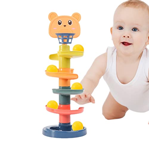 delr Gleitkugel, drehbarer Turm und Kugeln, Turmkugeln, Lernen und Entwicklung, Lernspielzeug für Kinder im Vorschulalter von delr