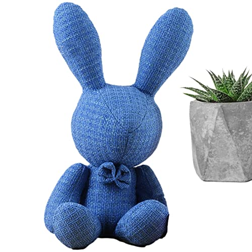 delr Kaninchen-Plüschtiere – Kaninchen-Spielzeug für Kinder | Plüschtier Kaninchen aus weichem Plüsch, handgefertigt, Osterdekoration für Fenster, Esszimmer von delr