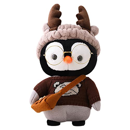 delr Kuschelkissen Pinguin | Kuschelkissen Plüsch Pinguin Cartoon | Pinguin Umarmung Kissen, Plüschkissen für Kinder Jugendliche Erwachsene von delr