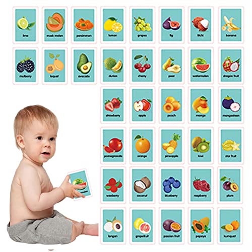 delr Lernkarten für Kleinkinder, Flash-Karten zum Vokabellernen, Geburtstagsgeschenk, Frühbildungszubehör, Werkzeug für Kindergarten von delr