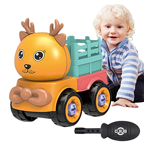 delr Montagewagen für Kinder - Niedliches Transportauto für Tierwagen - STEM DIY Montage Bau von pädagogischen Spielzeugautos für Kinder im Alter delr Montagewagen für Kinder - Niedliches Transportauto für Tierwagen - STEM DIY Montage Bau von pädagogischen Spielzeugautos für Kinder im Alter von delr