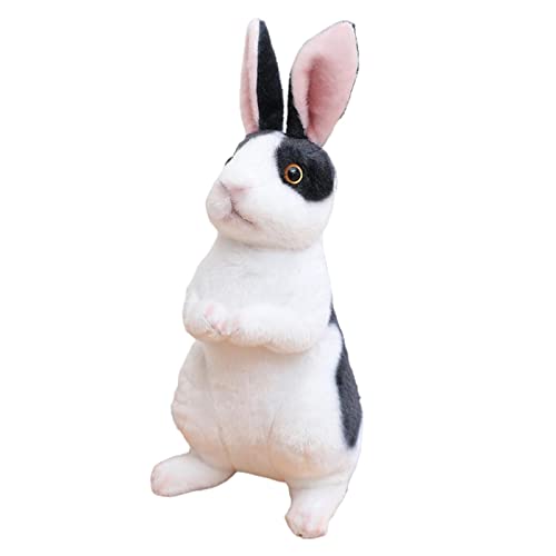 delr Niedliches Plüschtier, Hase, sitzend und stehend, weiches und realistisches Plüschtier, Natur, umweltfreundlich, für Kinder delr Niedliches Plüschtier, Hase, sitzend und stehend, weiches und realistisches Plüschtier, Natur, umweltfreundlich, für Kinder von delr