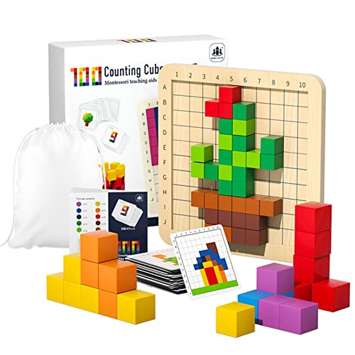 delr Puzzle aus Holzblöcken | Holzpuzzle 100 Teile Pattern Blocks Puzzlespiel Spiel | Russisches 3D-Blockspiel für Kinder von 3 bis 10 Jahren, bunte russische Blöcke mit Hülle delr Puzzle aus Holzblöcken | Holzpuzzle 100 Teile Pattern Blocks Puzzlespiel Spiel | Russisches 3D-Blockspiel für Kinder von 3 bis 10 Jahren, bunte russische Blöcke mit Hülle von delr