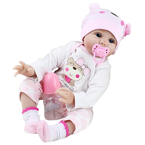 delr Realistische Puppe, Puppen mit weichem Körper - Spielzeug für Kinder ab 22 Zoll mit Ernährungszubehör für Kinder ab 3 Jahren, Geburtstagsgeschenk delr Realistische Puppe, Puppen mit weichem Körper - Spielzeug für Kinder ab 22 Zoll mit Ernährungszubehör für Kinder ab 3 Jahren, Geburtstagsgeschenk von delr