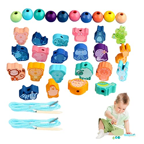 delr Schnürperlen für Kleinkinder - Perlen-Spielset, Tiere Verkehr Spielzeug zum Hineinfädeln Bespannen im Vorschulalter Feinmotorik Spielzeug delr Schnürperlen für Kleinkinder - Perlen-Spielset, Tiere Verkehr Spielzeug zum Hineinfädeln Bespannen im Vorschulalter Feinmotorik Spielzeug von delr