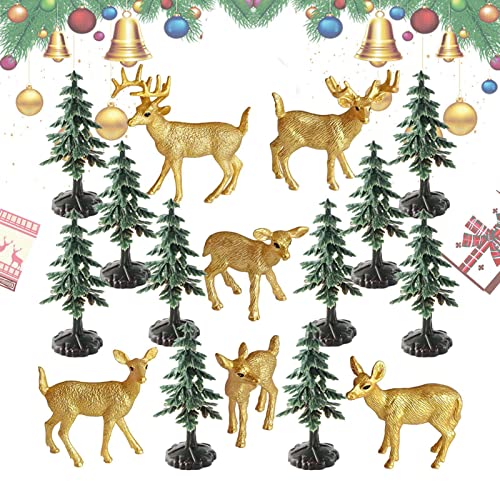 delr Set mit Weihnachtshirschen – Weihnachtsbaum und Modell von Hirschen, Modell für Tischdekoration für Geburtstage und Geschenke für Kinder delr Set mit Weihnachtshirschen – Weihnachtsbaum und Modell von Hirschen, Modell für Tischdekoration für Geburtstage und Geschenke für Kinder von delr