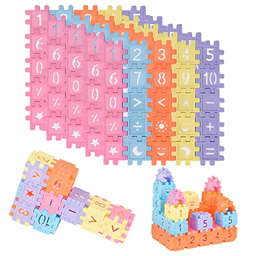 delr Waffeln | 100-teiliges Bau-Set für Kleinkinder, Geschenkset für Kinder, 5 Farben, für , Mädchen, Auszeichnung, Klasse und Garten von delr