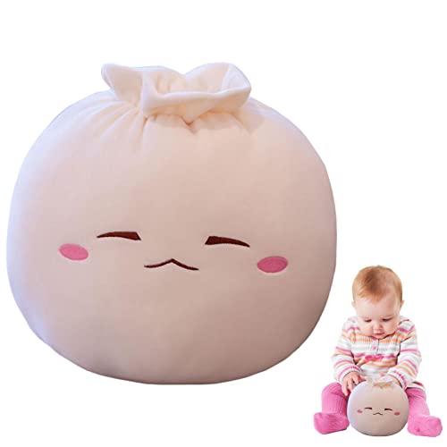 delr Weiches Kissen, beruhigendes Plüschkissen, Bao Zi Expression, weiches Dampfreiniger, beruhigender Begleiter, Puppen-Kissen für Partygeschenke von delr