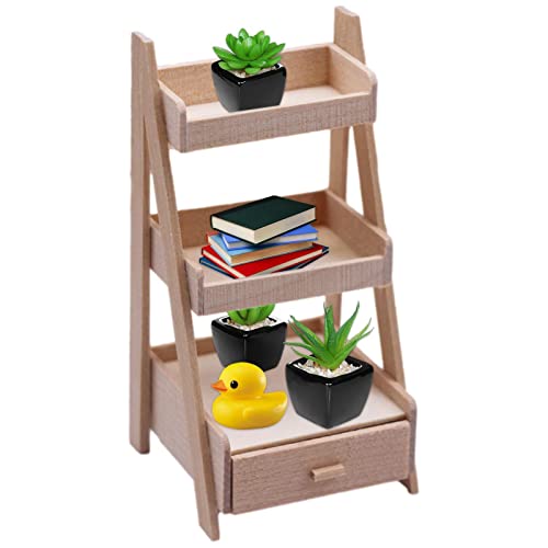 delr aus Holz für Puppenhaus – 1: 12 Blumenständer aus Holz für Puppen 3 Ebenen | Gartenzubehör Simulation für Möbel Haus delr aus Holz für Puppenhaus – 1: 12 Blumenständer aus Holz für Puppen 3 Ebenen | Gartenzubehör Simulation für Möbel Haus von delr