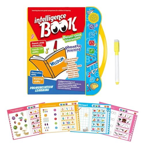 Demaxiyad Bücher Mit Ton, Interaktives Lernbuch für Kinder - 2-7 Jahre, Sprachfunktion, Musik, Lernen durch Touch, für Früherziehung, Familienzeit, Spielzeit​ von demaxiyad
