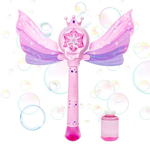 Demaxiyad Seifenblasenmaschine für Kinder, Bubble Machine, Elektronische Seifenblasenmaschine mit Flügeln, Schmetterlings Seifenblasenstab, Outdoor Bubble Toys für Kinder Geburtstag, Party von demaxiyad
