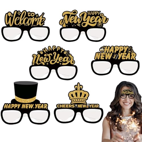 demaxiyad 2025 Brille für Neujahr – lustige Brille 2025 – 6 x dekorative Brillen, Urlaubsbrillen, Neujahrsbrillen, Foto-Requisiten, Happy New Year Dekorationen demaxiyad 2025 Brille für Neujahr – lustige Brille 2025 – 6 x dekorative Brillen, Urlaubsbrillen, Neujahrsbrillen, Foto-Requisiten, Happy New Year Dekorationen von demaxiyad