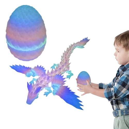 demaxiyad 3D Drache, Drachenei - Eierspielzeugfigur,Artikulierte Aktion kreativer Stressabbau sicherer Spielzeug 360-Grad-Rotatable -Stuffers für Jugendliche Mädchen von demaxiyad