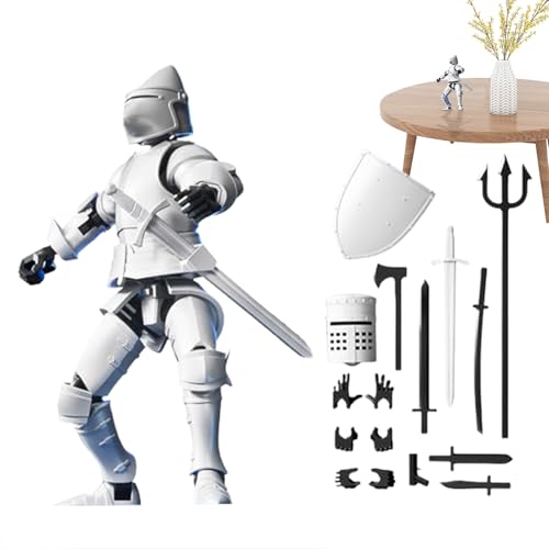 demaxiyad Aktionsfiguren,Desktoppfigur Zierfiguren Spielzeug | Flexibles Bausatz Modell Mittelalter Deko Für Schreibtisch Bücherregal Nachttisch von demaxiyad